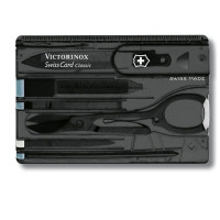Швейцарская карточка Victorinox SwissCard Classic, 10 функций, корпус из черного полупрозрачного пластика Швейцарская карточка Victorinox SwissCard Classic, 10 функций, корпус из черного полупрозрачного пластика