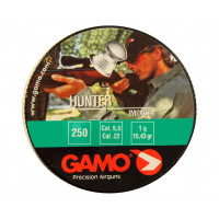 Пули Gamo Hunter 5,5 мм, 1 грамм, 250 штук Пули Gamo Hunter 5,5 мм, 1 грамм, 250 штук