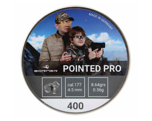 Пули Borner Pointed Pro 4,5 мм, 0,56 грамм, 400 штук