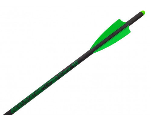 Стрела арбалетная карбоновая Centershot Toxic Carbon 16" Half Moon Nock